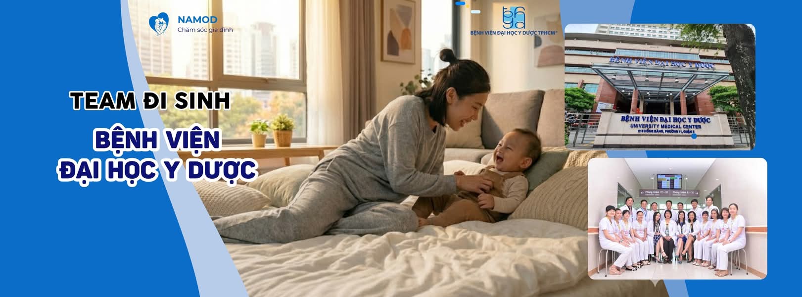 Team đi sinh Bệnh viện Đại học Y Dược